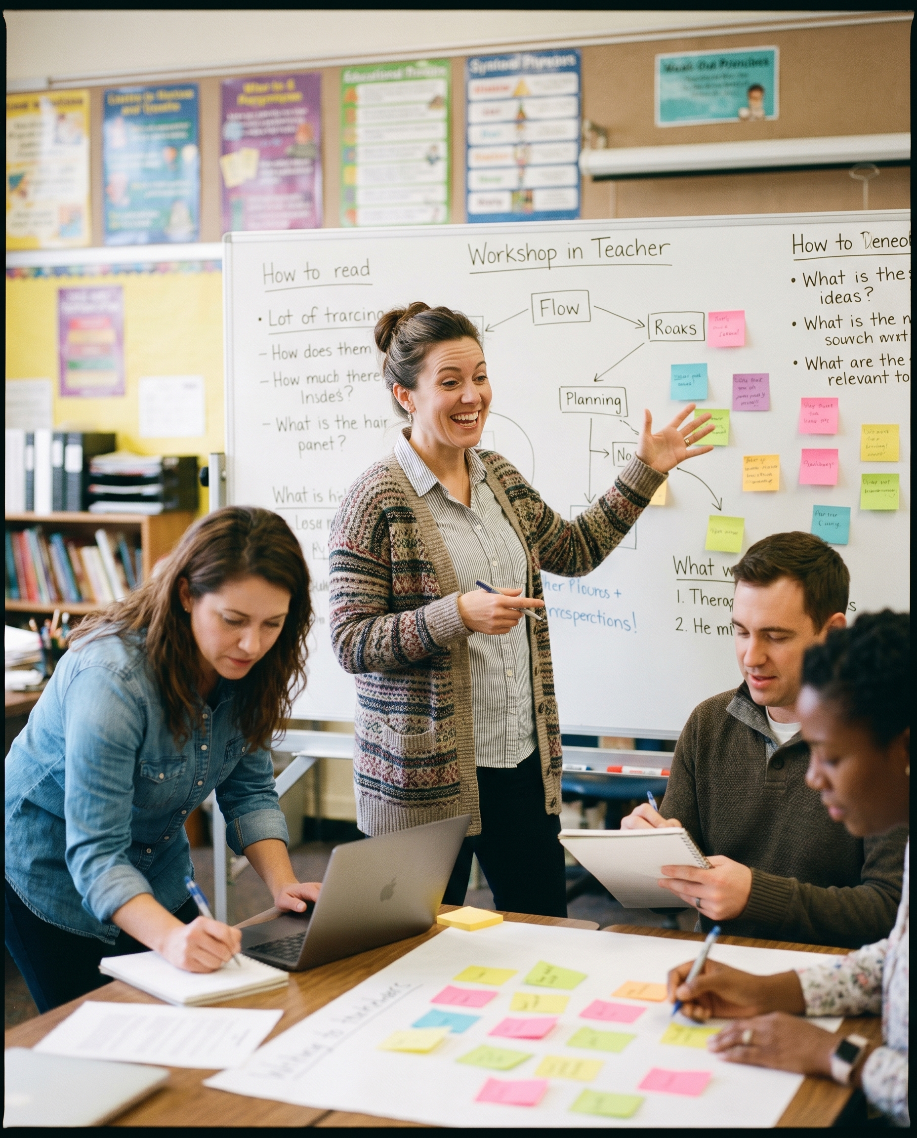 Teacher leading a hands-on EducAIte professional development workshop